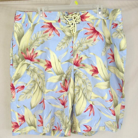 Nautica Men's Boating Shorts Floral Bird of Paradise Design VDR 689 202 Size 38 - Picture 1 of 9
